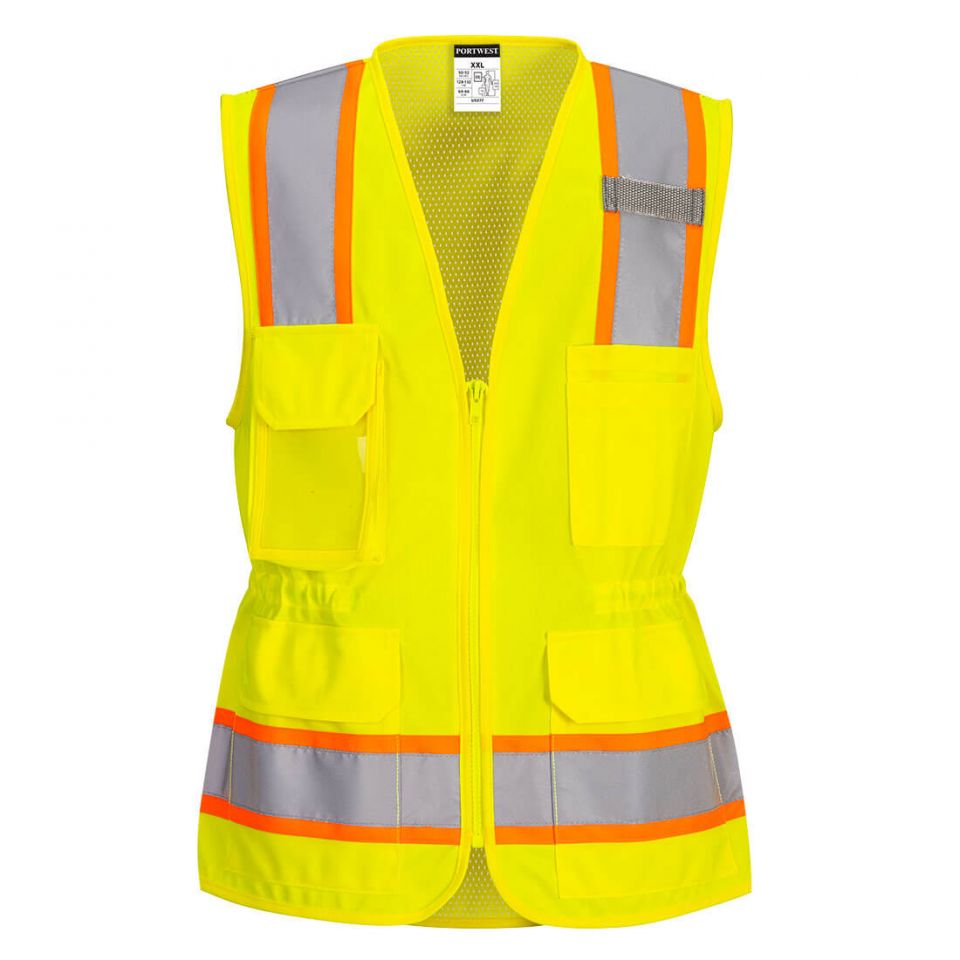 Hi-Vis Women's Executive Vest , 4XL, R, Yellow