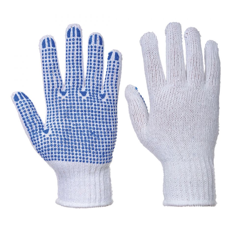 Classic Polka Dot Glove, L, R, White/Blue