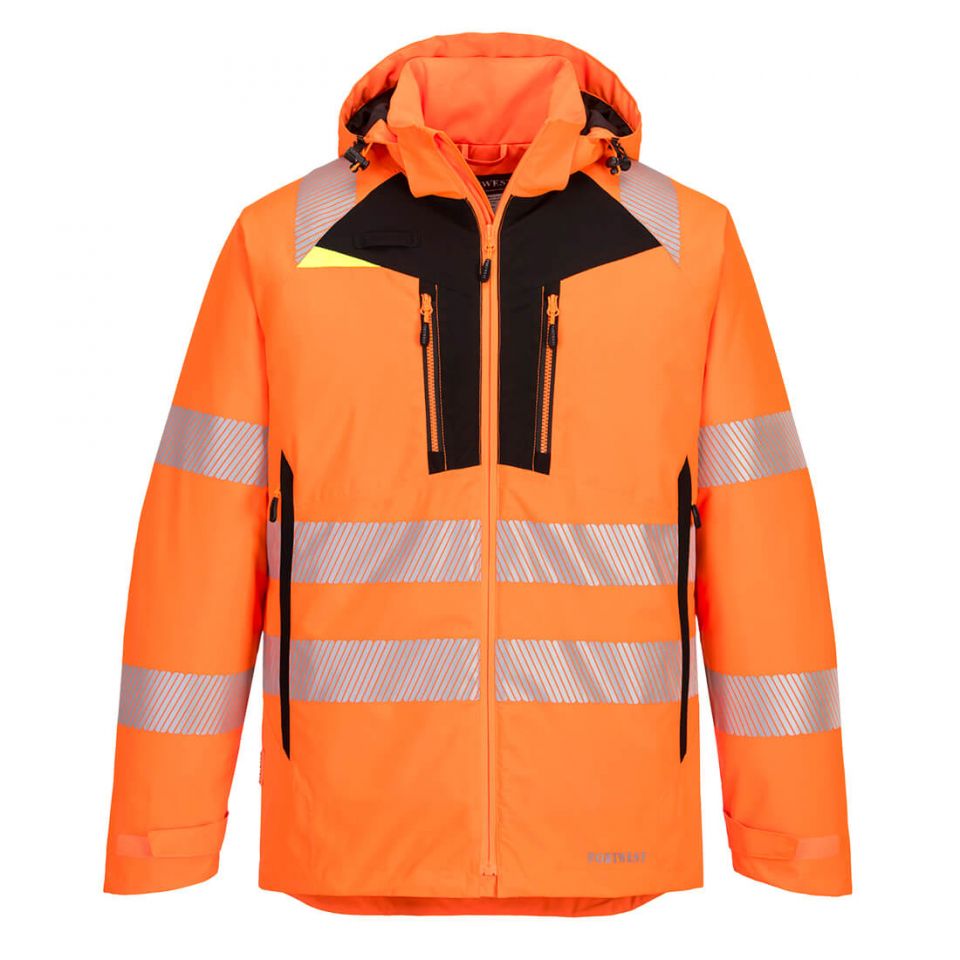 DX4 Hi-Vis Winter Jacket, 4XL, R, Orange/Black