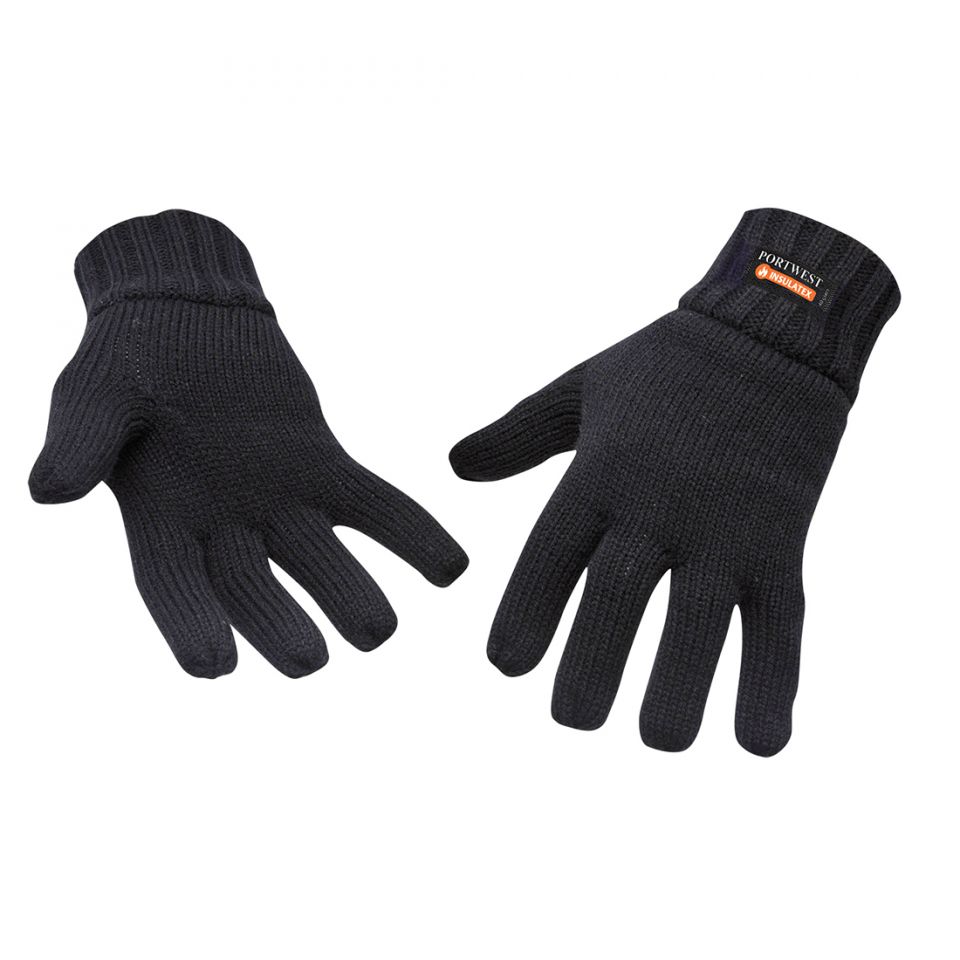 Knit Glove Insulatex Lined, , R, Black