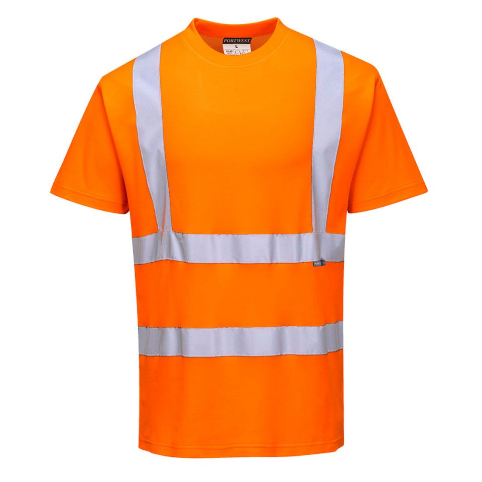 Hi-Vis Cotton Comfort T-Shirt S/S , 4XL, R, Orange