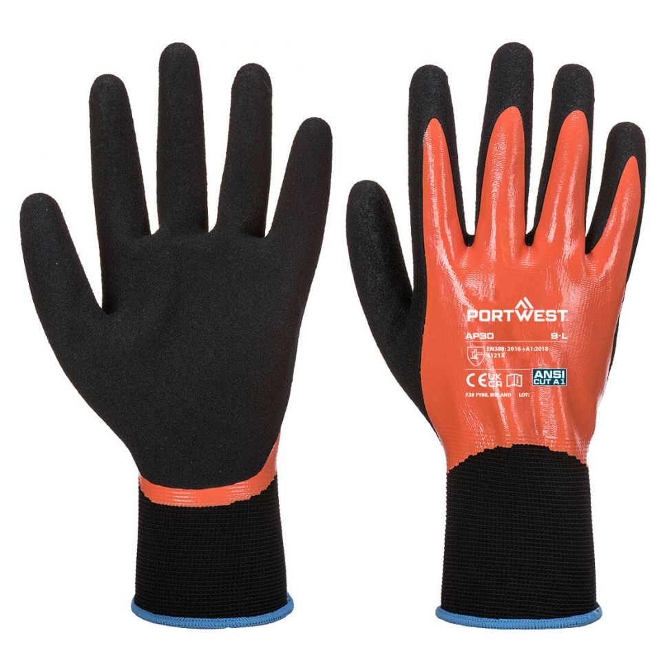 Dermi Pro Glove, L, R, Orange/Black