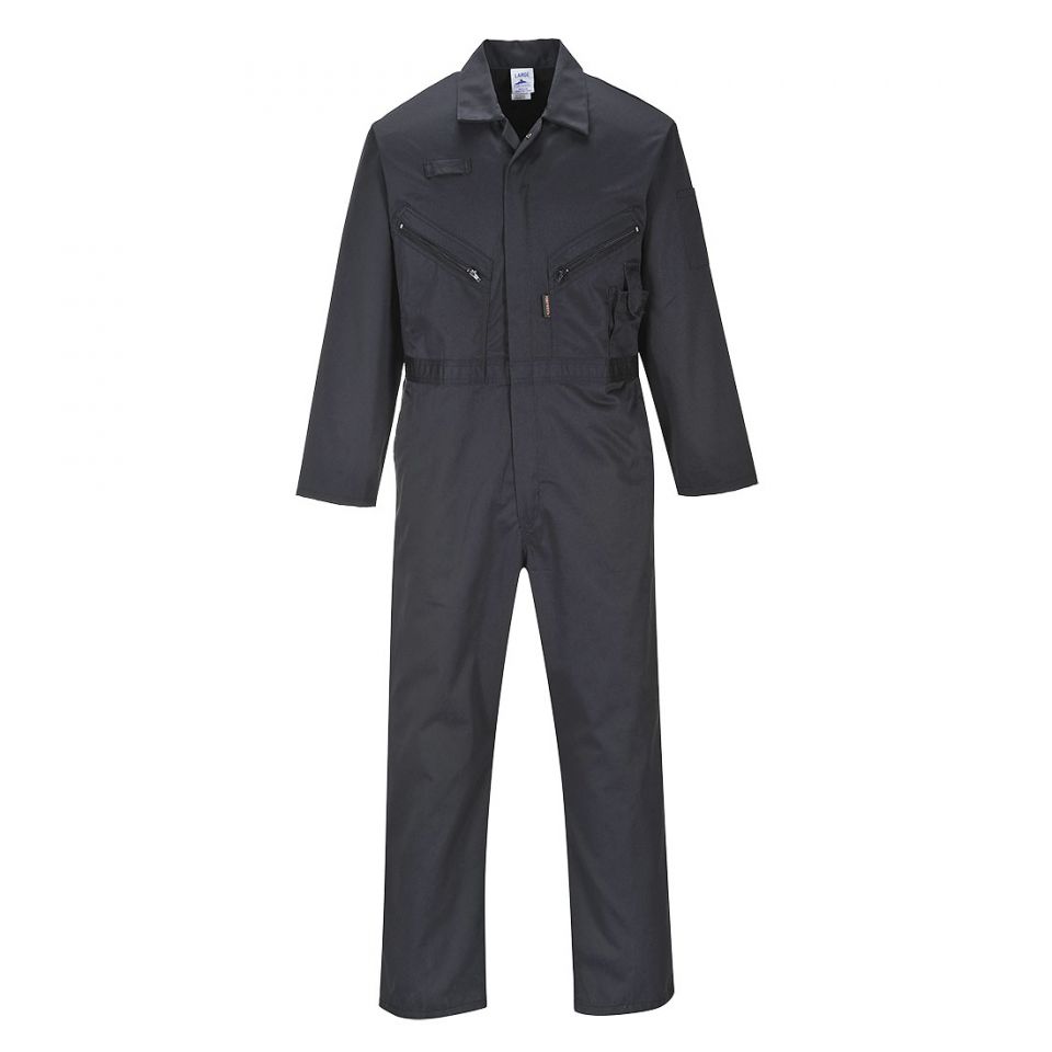 Liverpool Zipper Coverall, L, R, Black