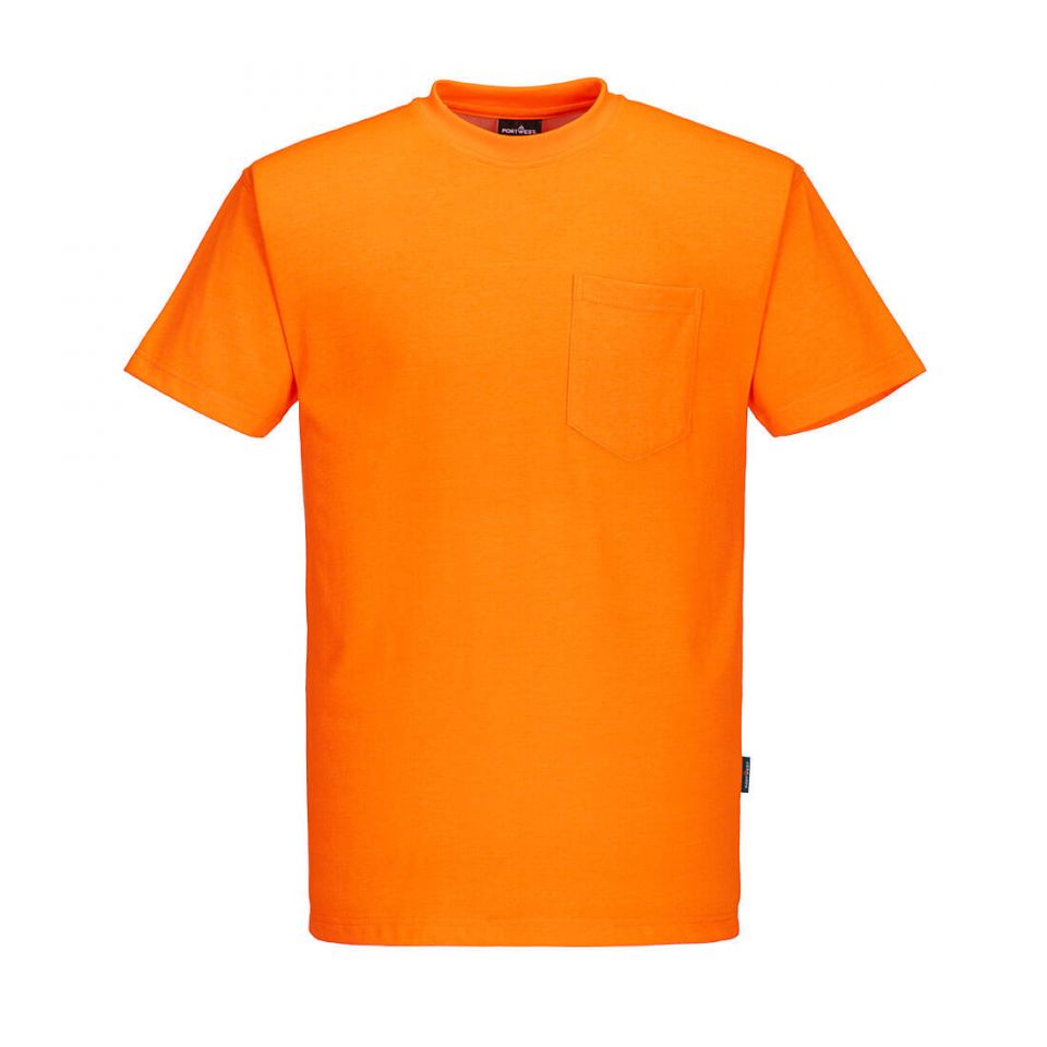 Non Ansi Cotton Blend T-Shirt S/S , 4XL, R, Orange