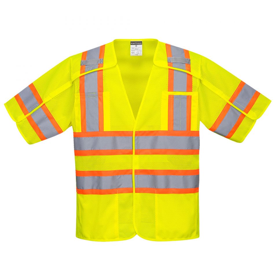 Kobuk Hi-Vis Contrast Breakaway Vest S/S, 4XL, R, Yellow