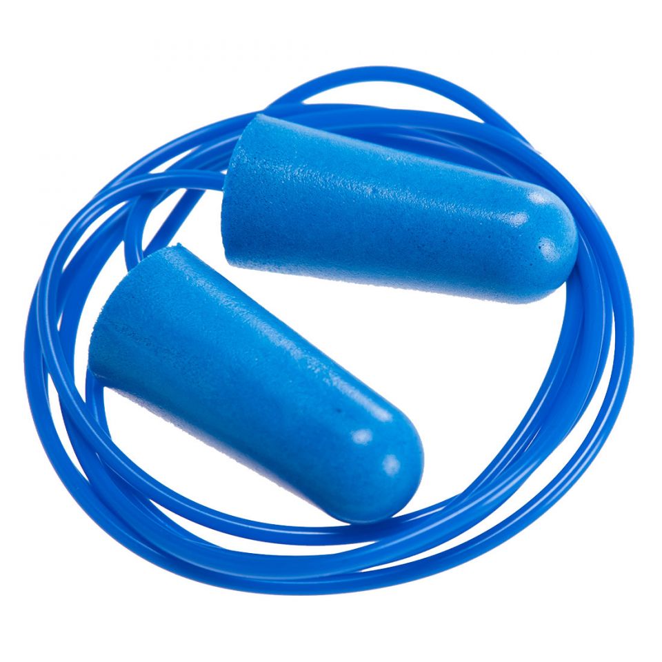 Detectable Corded PU Ear Plugs (200 pairs), , U, Blue