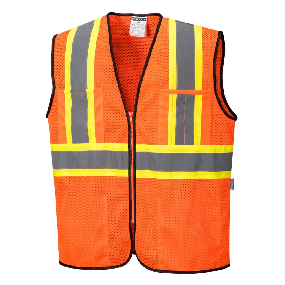 Frisco Hi-Vis Mesh Executive Vest , 4XL, R, Orange