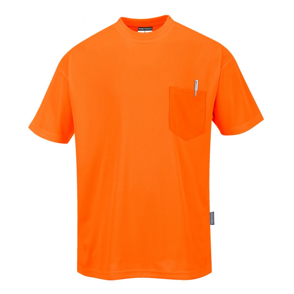 Non Ansi Pocket T-Shirt S/S, 4XL, R, Orange