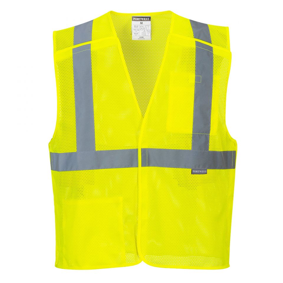 Economy Hi-Vis Breakaway Vest , 4XL, R, Yellow