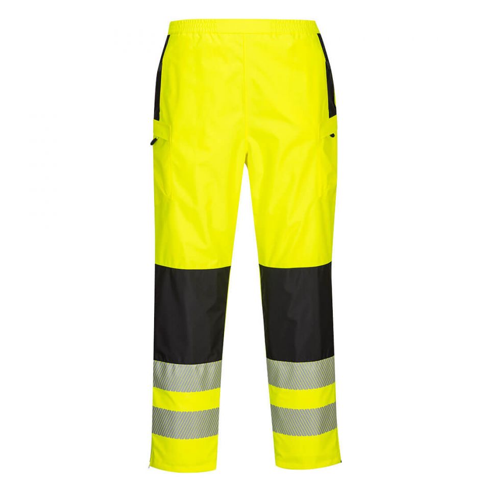 PW3 Hi-Vis Women's Rain Pants, L, R, Yellow/Black