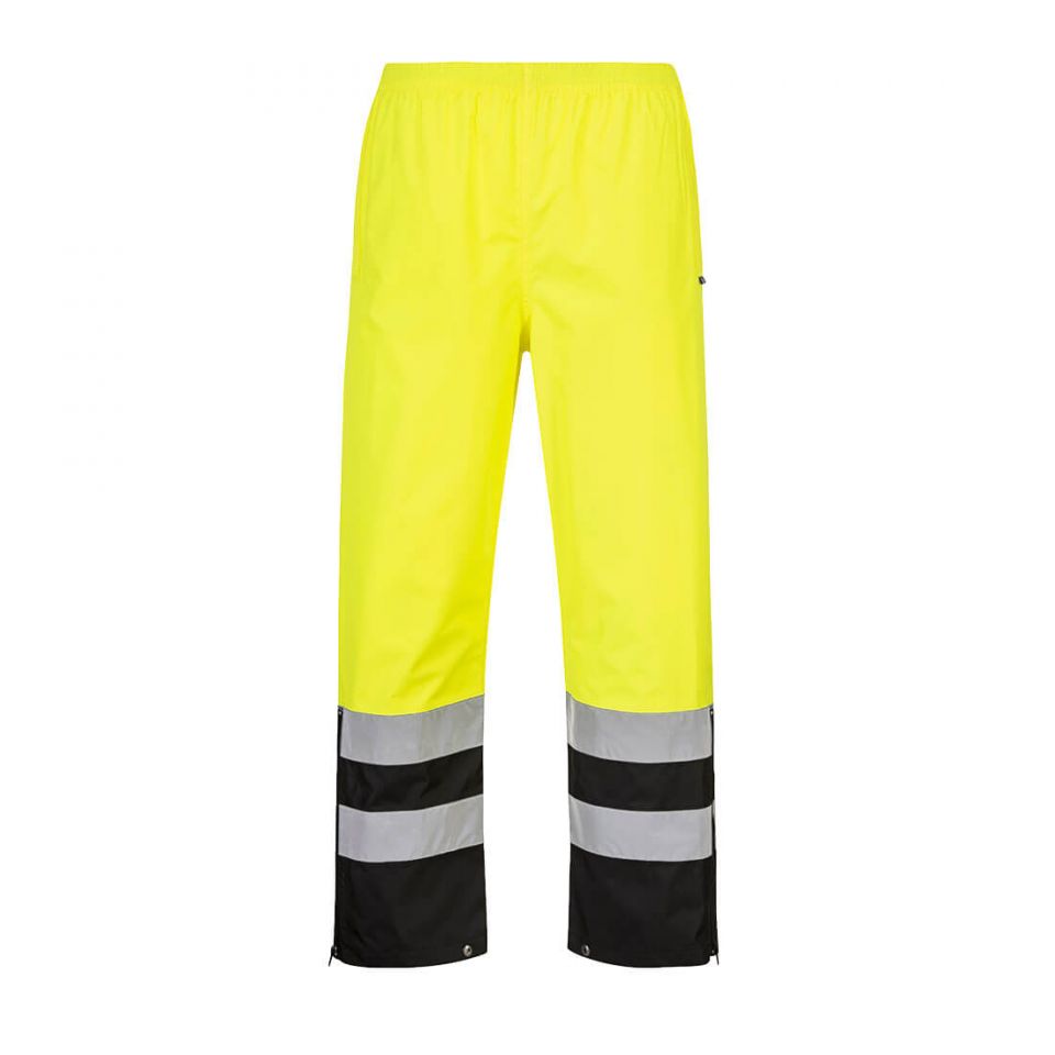 Hi-Vis Contrast Rain Pants , 4XL, R, Yellow/Black