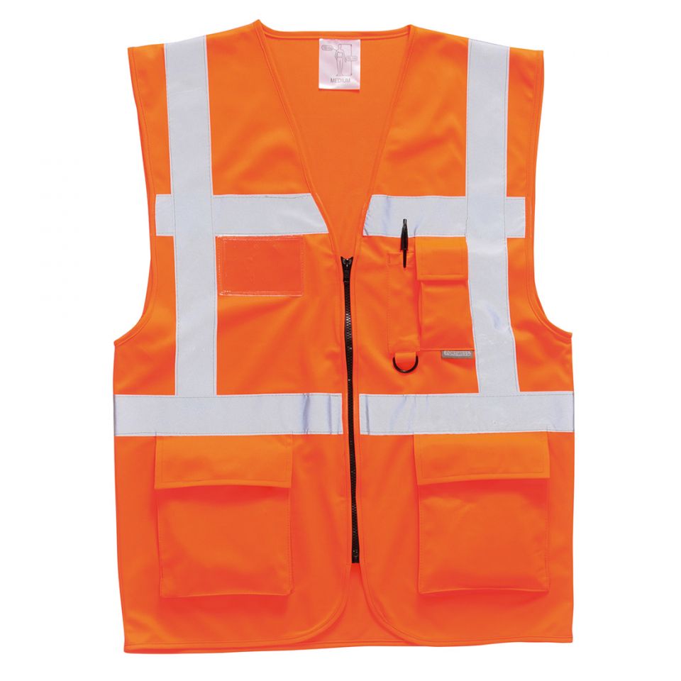 Berlin Hi-Vis Executive Vest , 4XL, R, Orange