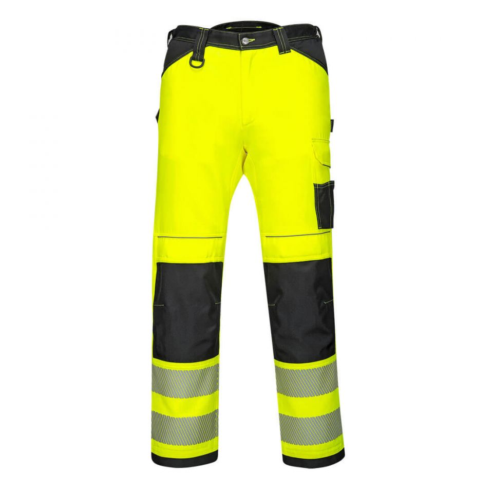 PW3 Hi-Vis Women's Stretch Work Pants, 26, R, Yellow/Black