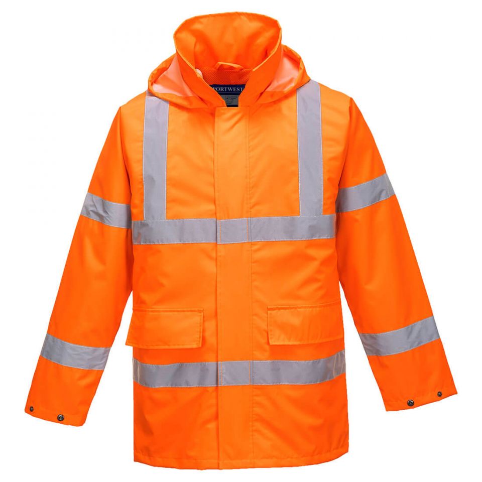 Hi-Vis Rain Lite Traffic Jacket , M, R, Orange