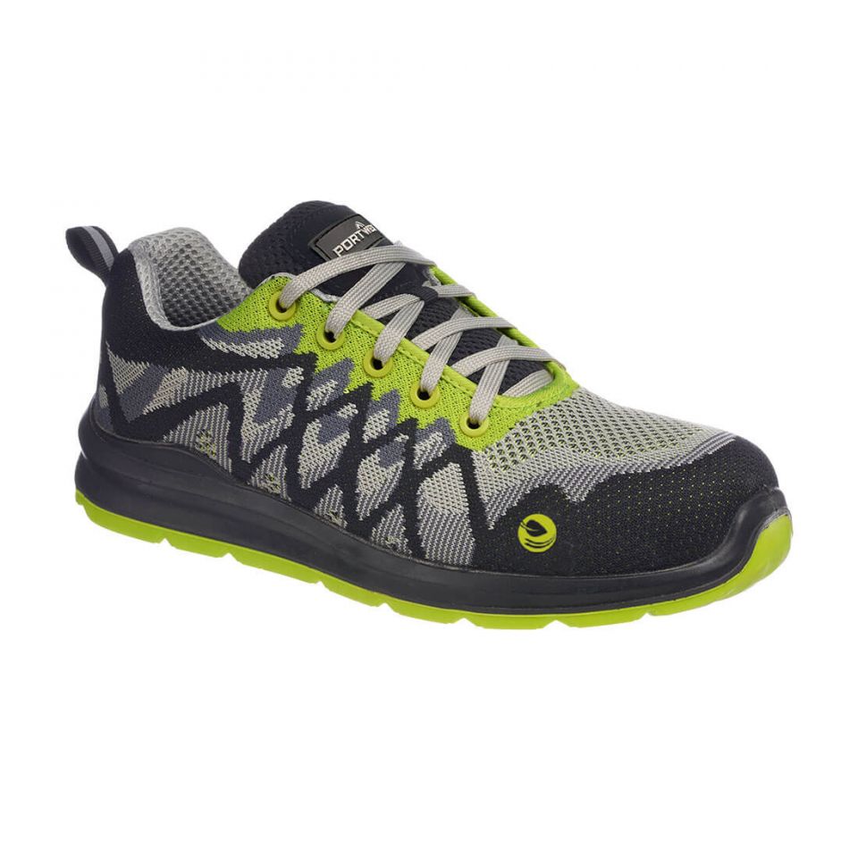 Portwest Compositelite Eco Safety Sneaker S1P, 36, Y, Black/Yellow