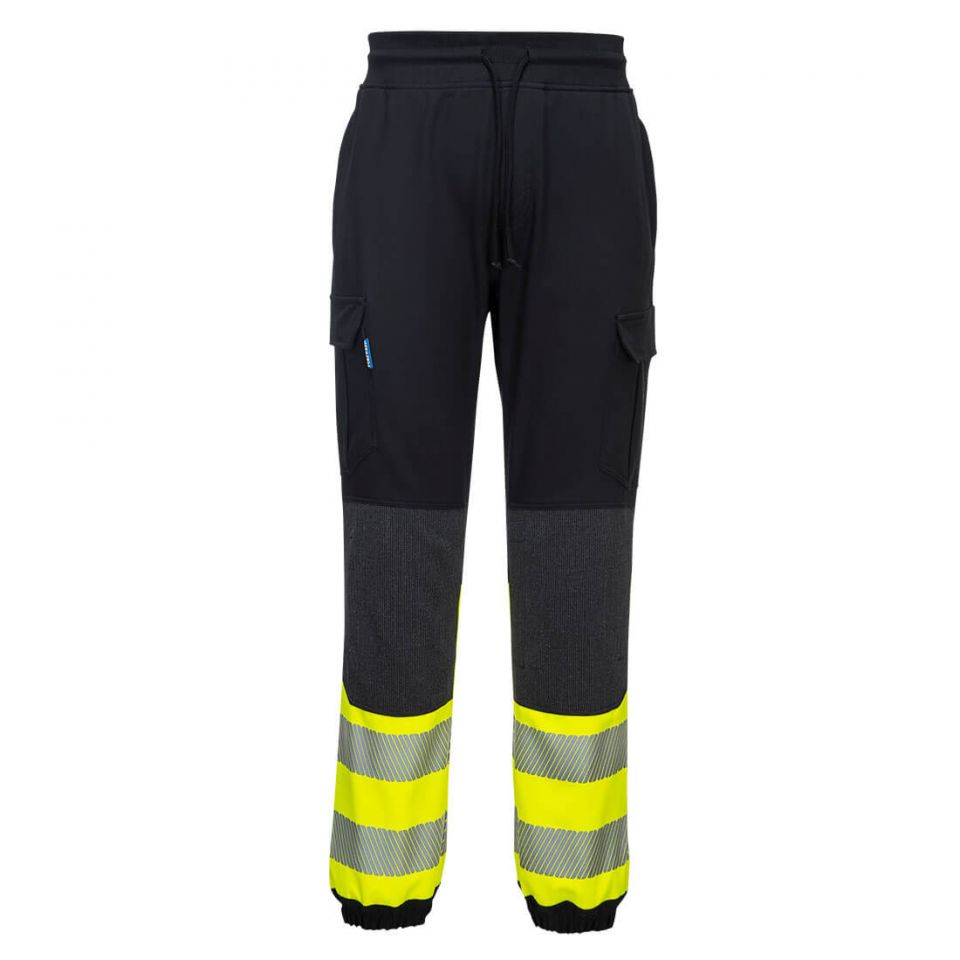 KX3 Hi-Vis Flexi Pants, L, R, Black/Yellow