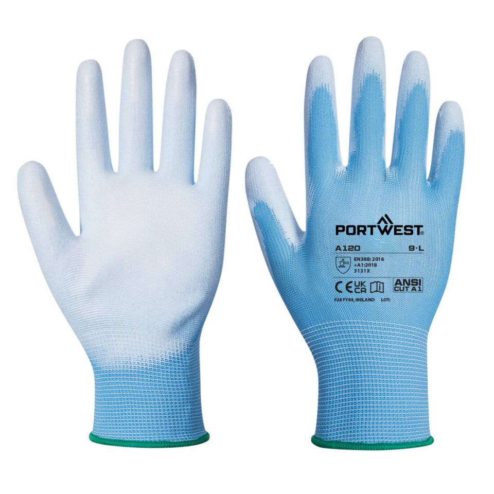 PU Palm Glove, L, R, Blue