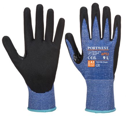 Dexti Cut Ultra Glove A3, L, R, Blue/Black