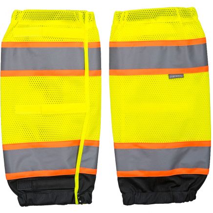 Hi-Vis Mesh Contrast Gaiters , , R, Yellow/Black