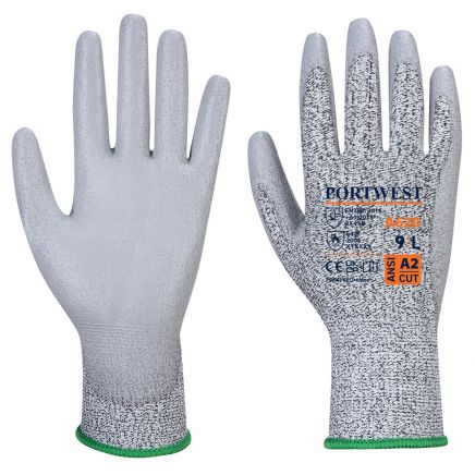 LR Cut PU Palm Glove A2, L, R, Gray