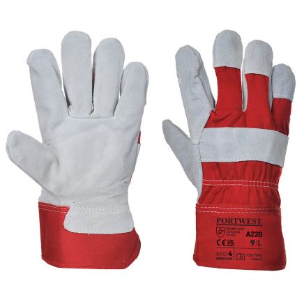 Premium Chrome Rigger Glove, XL, R, Red