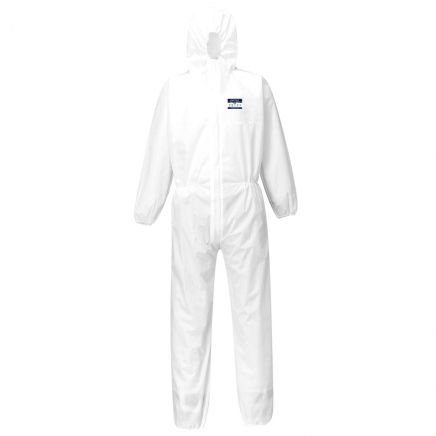 BizTex SMS Coverall Type 5/6 (PK50), L, R, White