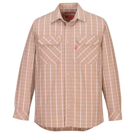 Bizflame 88/12 FR Plaid Shirt , 4XL, R, Khaki