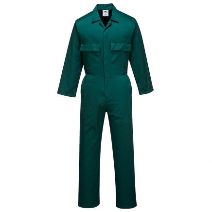 Euro Work Polycotton Coverall, L, R, Bottle Green