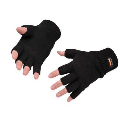 Fingerless Knit Insulatex Glove, , R, Black