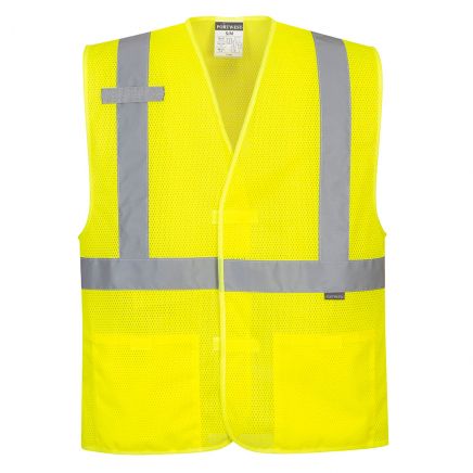 Economy Hi-Vis Band and Brace Vest , 4X/5X, R, Yellow