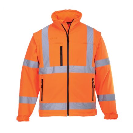 Hi-Vis 2-in-1 Softshell (3L), L, R, Orange