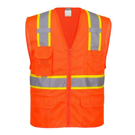 Orlando Hi-Vis Mesh Executive Vest , 4XL, R, Orange