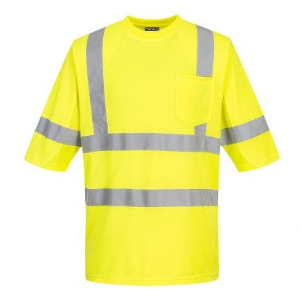 Hi-Vis Mesh Insert Class 3 T-Shirt S/S, 4XL, R, Yellow