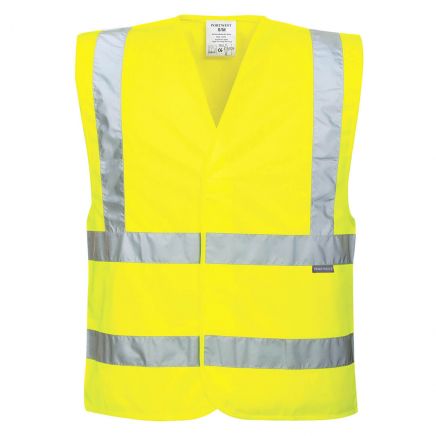 Eco Hi-Vis Band and Brace Vest (10 Pack), 4X/5X, R, Yellow