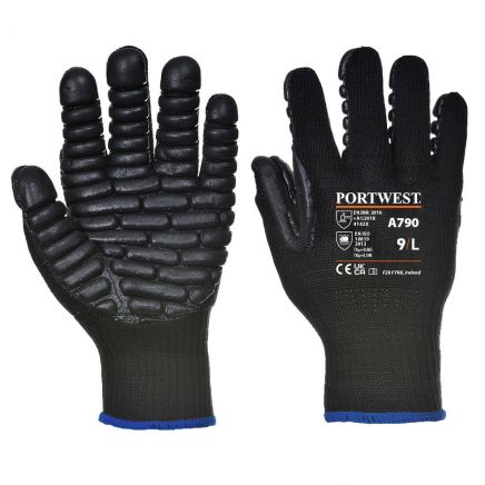 Anti Vibration Glove, L, R, Black