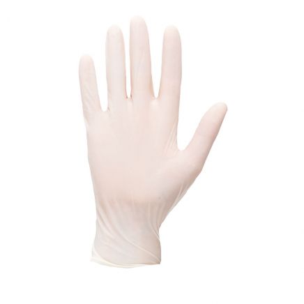 Powdered Latex Disposable Glove, L, R, White