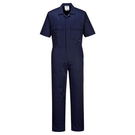 Short Sleeve Coverall, 4XL, R, Navy