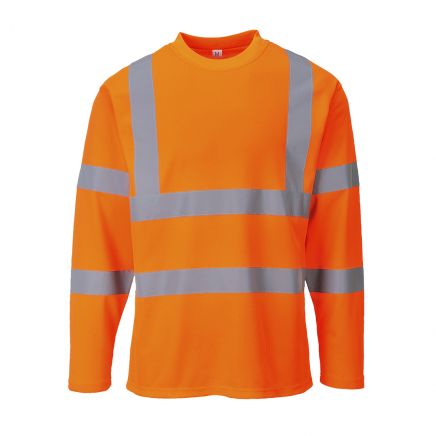 Hi-Vis Cotton Comfort T-Shirt L/S , L, R, Orange