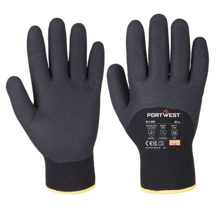 Arctic Winter Glove - Nitrile Sandy, L, R, Black