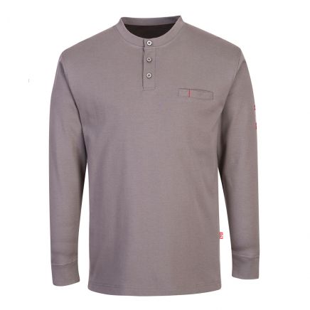 FR Antistatic Henley, 4XL, R, Gray