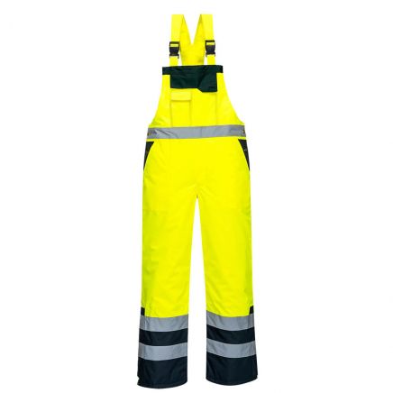 Hi-Vis Contrast Winter Bib and Brace, 4XL, R, Yellow/Black