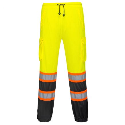 Hi-Vis Mesh Contrast Overpants , 4X/5X, R, Yellow/Black