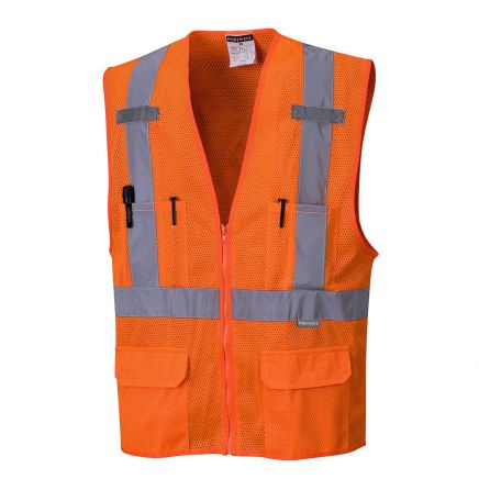 Atlanta Hi-Vis X Back Executive Vest , 4XL, R, Orange