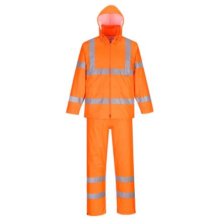 Hi-Vis Packaway Rainsuit, 4XL, R, Orange