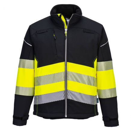 PW3 Hi-Vis Class 1 Softshell (3L), 4XL, Y, Black/Yellow