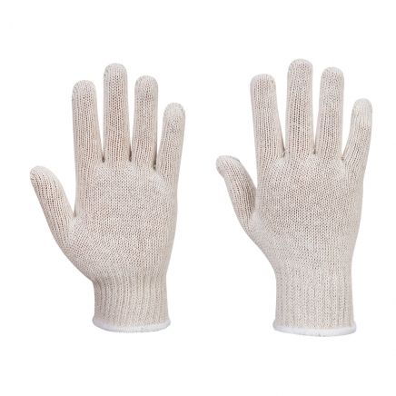 String Knit Liner Glove (300 Pairs), M, R, White